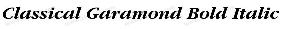 Classical Garamond Bold Italic BT字体转换